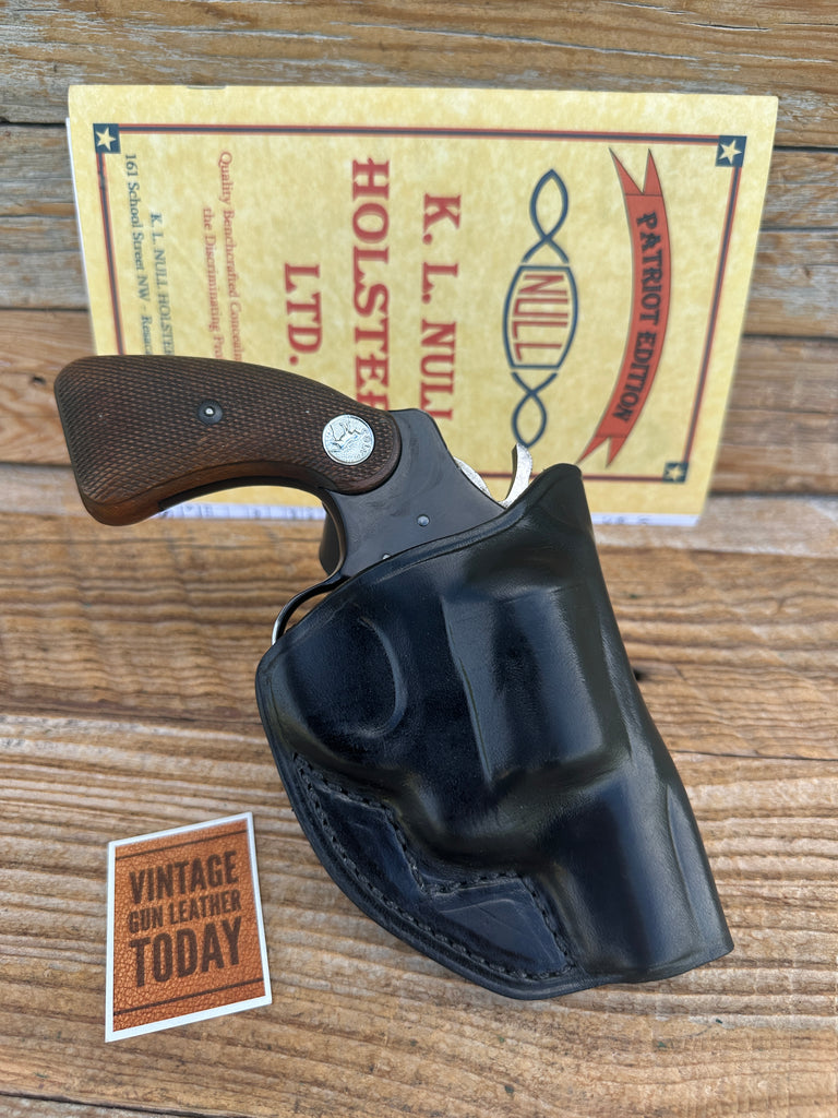 Ken Null XDR Black Horsehide OWB Cross Draw Holster For Colt Detective, Cobra D