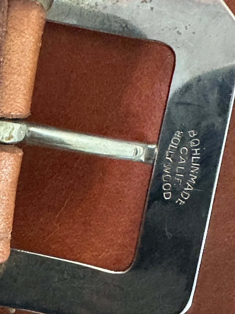 Ed Bohlin Basket Stamped Leather Western Gun Belt For Ruger Blackhawk Vaquero 6"
