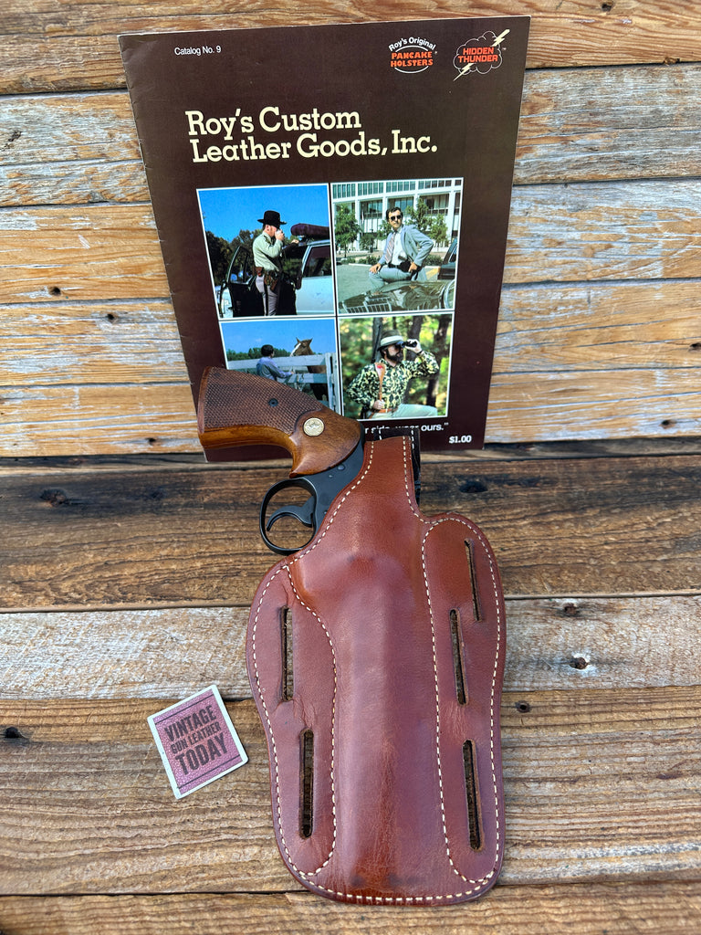 ROYS ORIGINAL 011 Western Leather OWB Holster Strong / Cross For Colt Python