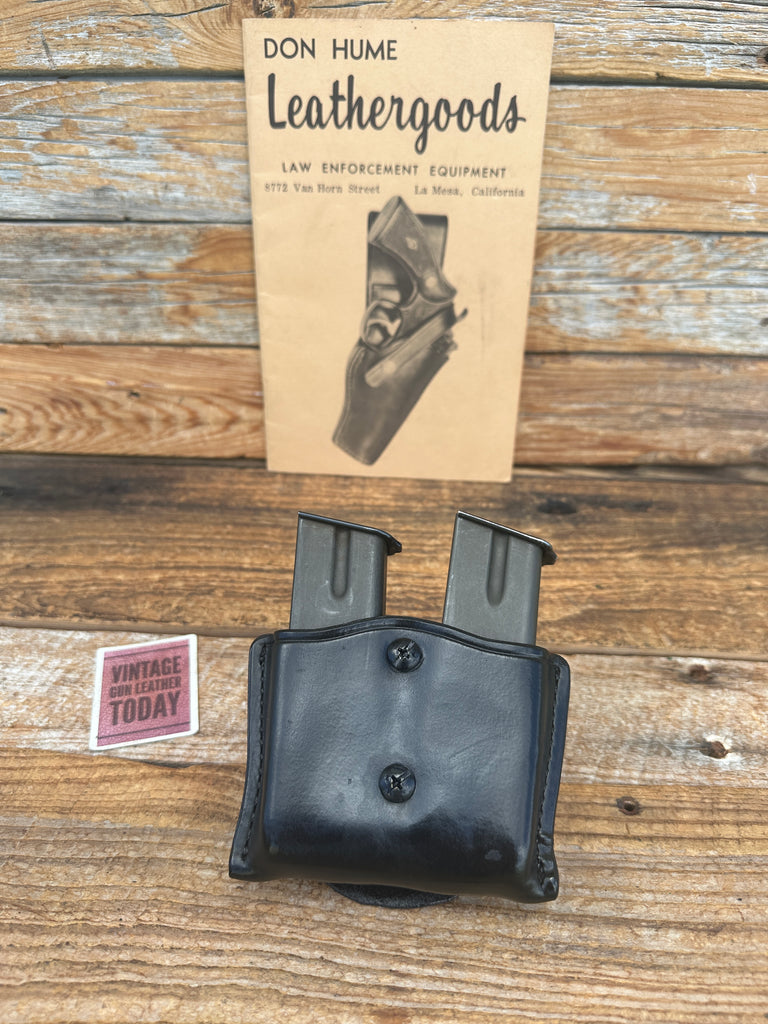 Don Hume Double Magazine Carrier For Double Stack Magazines Plain Black Leather