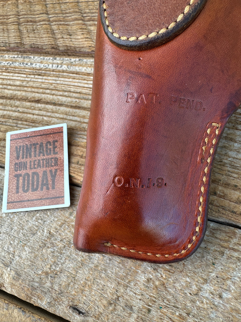 1965 Bucheimer Hank Sloan Brown Leather OWB Holster For S&W 4" K 19 Naval Intel