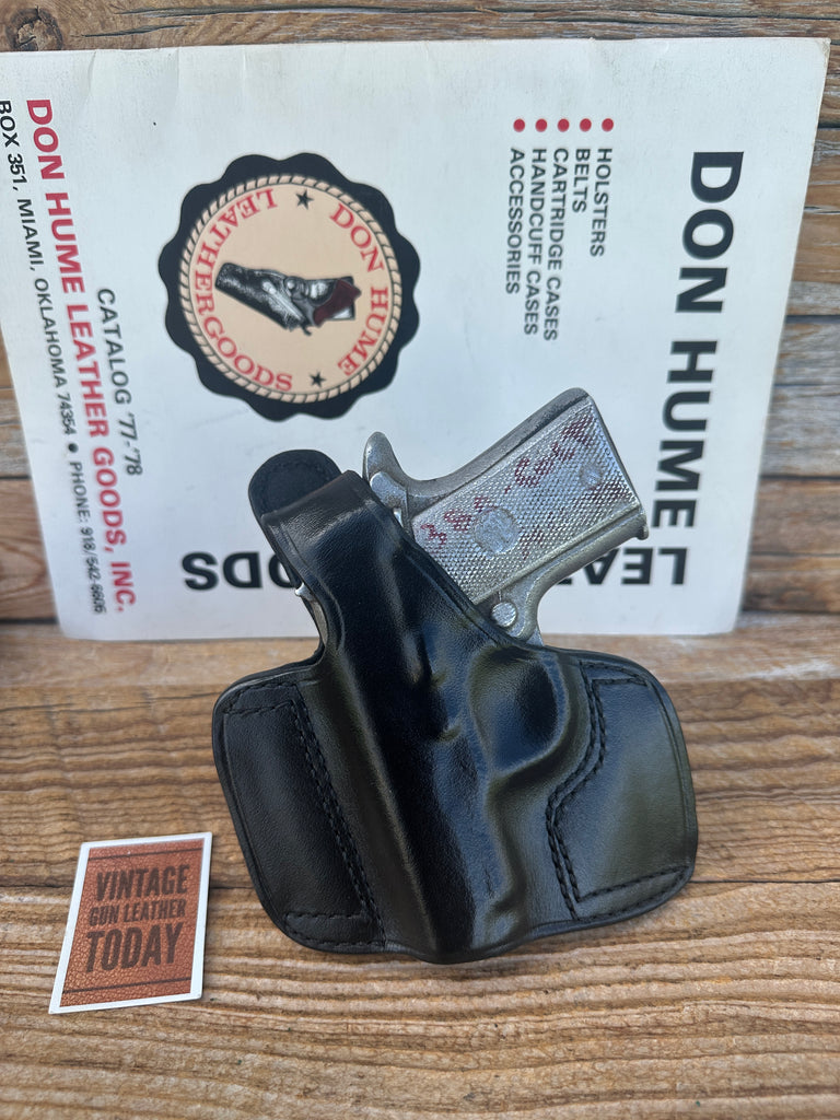 Don Hume H717 60 Covered Slot Black Leather OWB Holster For Colt Mustang