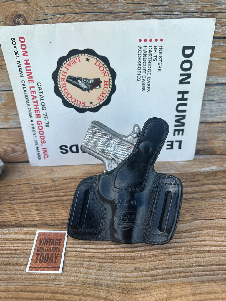 Don Hume H717 60 Covered Slot Black Leather OWB Holster For Colt Mustang