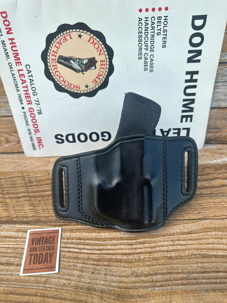 Vintage Don Hume Black Leather H721OT Holster For KEL TEC PF9 w/ Arma Laser