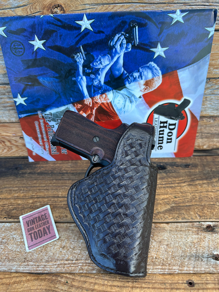 Vintage Don Hume Mid State Brown OWB Basket Stamped Holster For Sig P239