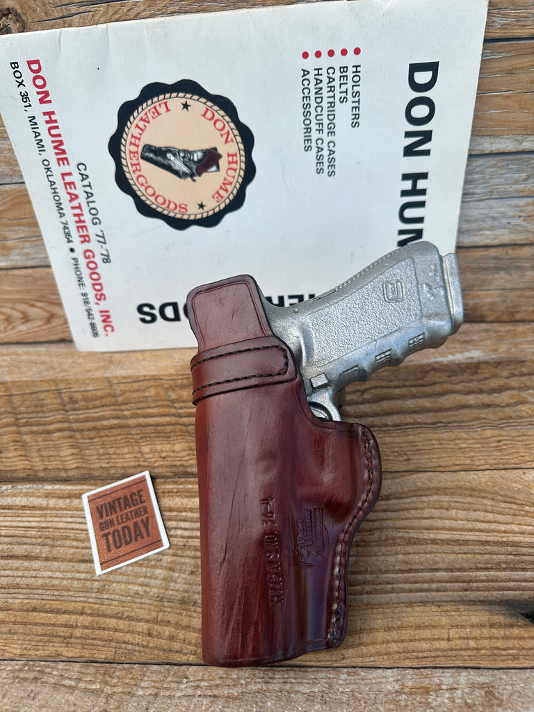 Don Hume H715 Brown Leather Open Top IWB Holster For GLOCK G17 G22 G31