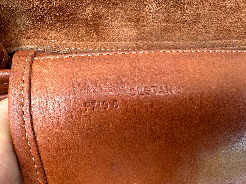Vintage GALCO Brown Leather Classic Concealed Carry Purse w/ Locking Zipper
