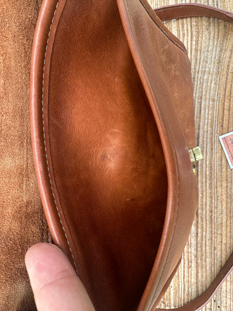 Vintage GALCO Brown Leather Classic Concealed Carry Purse w/ Locking Zipper