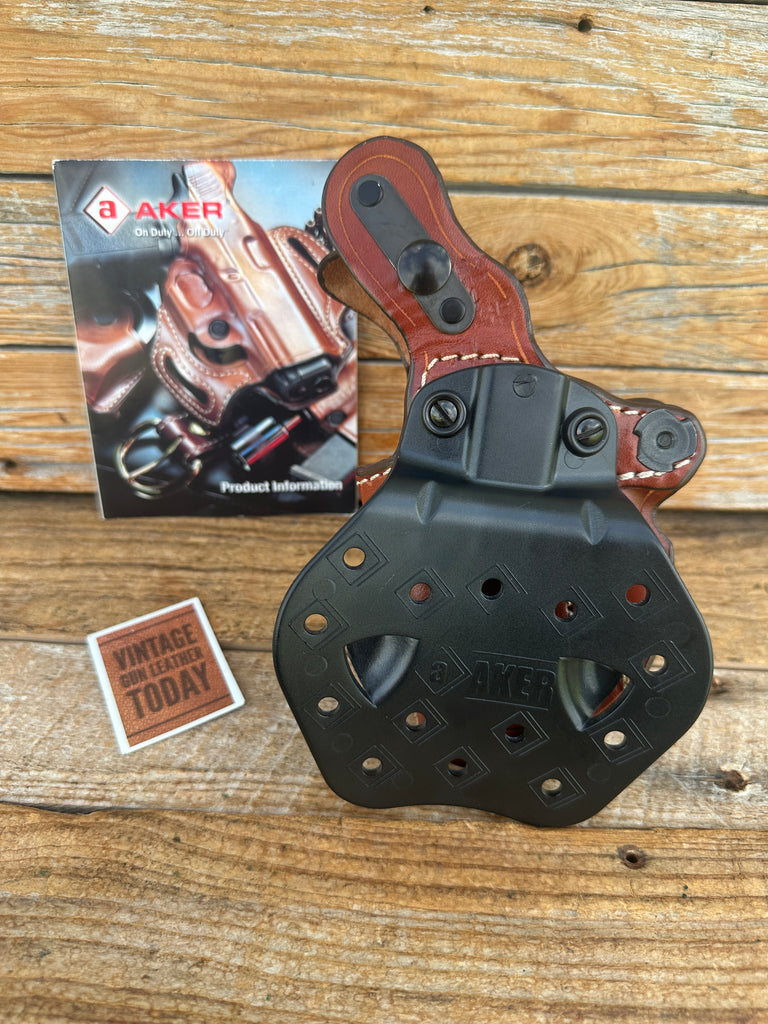 AKER Brown Leather D.A. Paddle Holster For Sig P365 Right