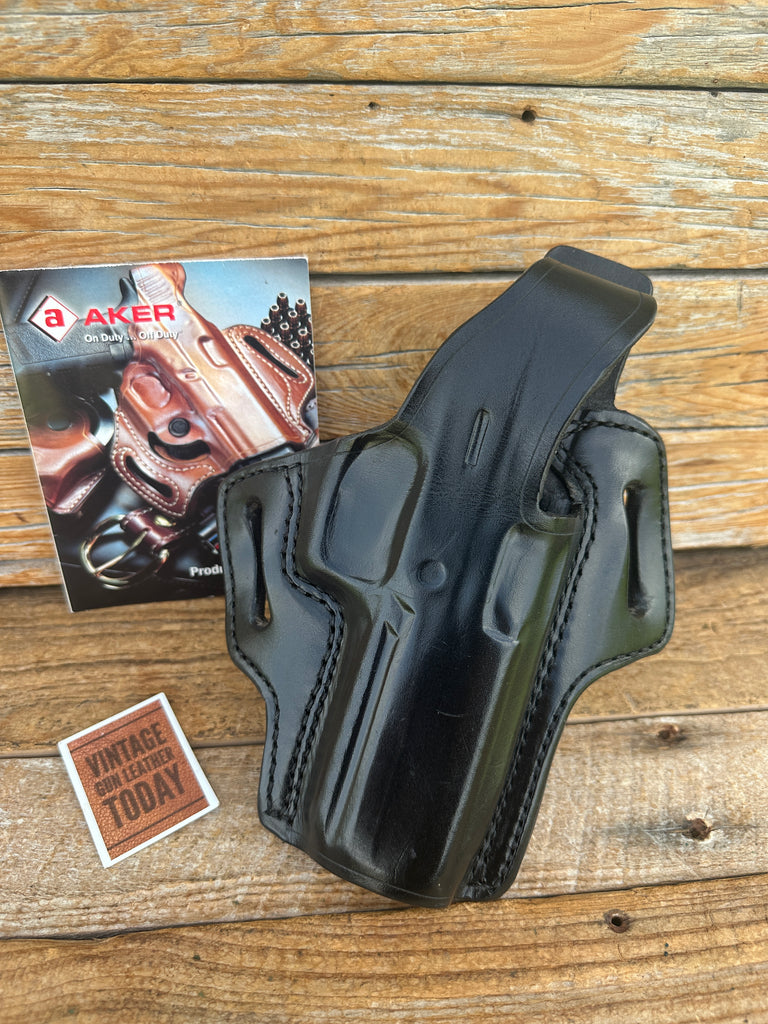 AKER Black Leather 178 Hugger XL Belt Slide OWB Holster For Sig P320 Right