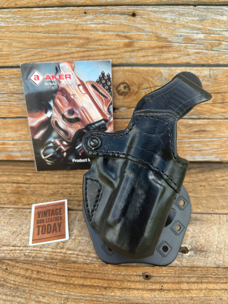 AKER Black Leather D.A. Paddle Holster For Sig P365 Right