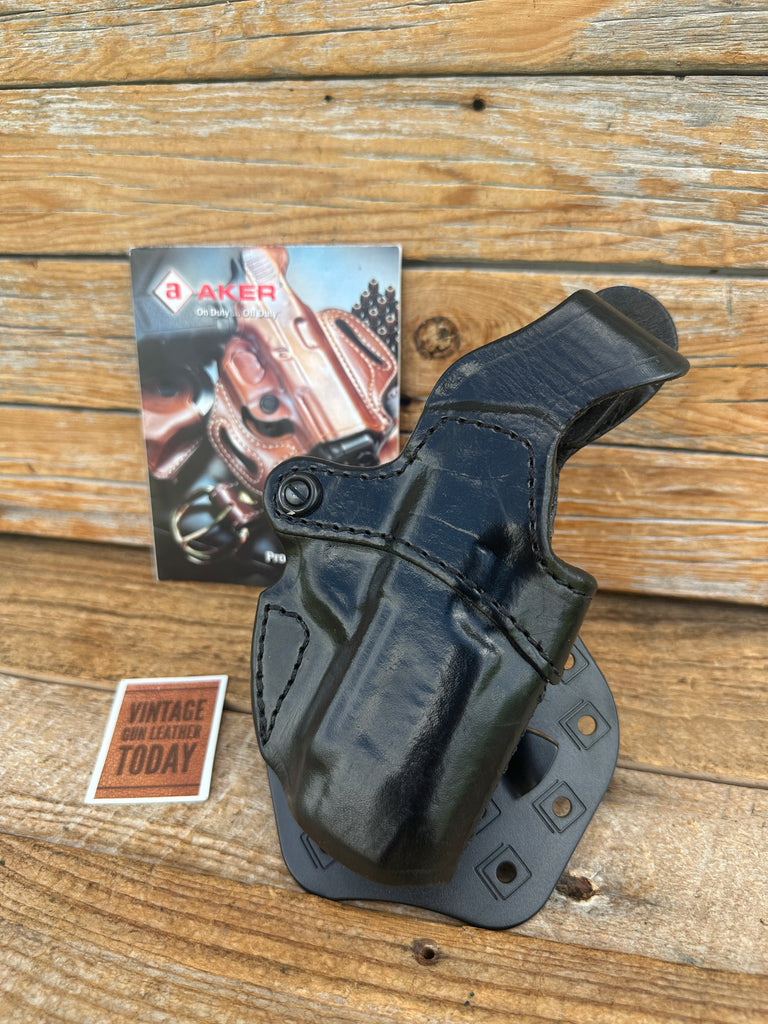 AKER Black Leather D.A. Paddle Holster For Sig P365 Right