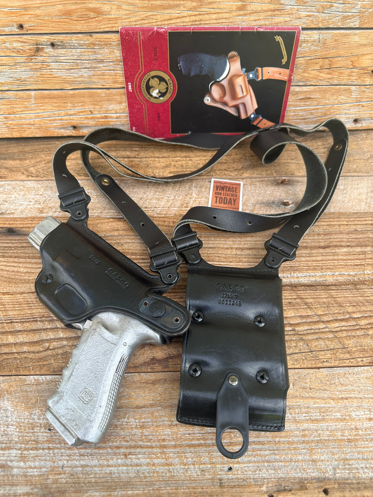GALCO Miami Classic 2 Black Leather Shoulder Holster For GLOCK 17 22 31 19 23 32