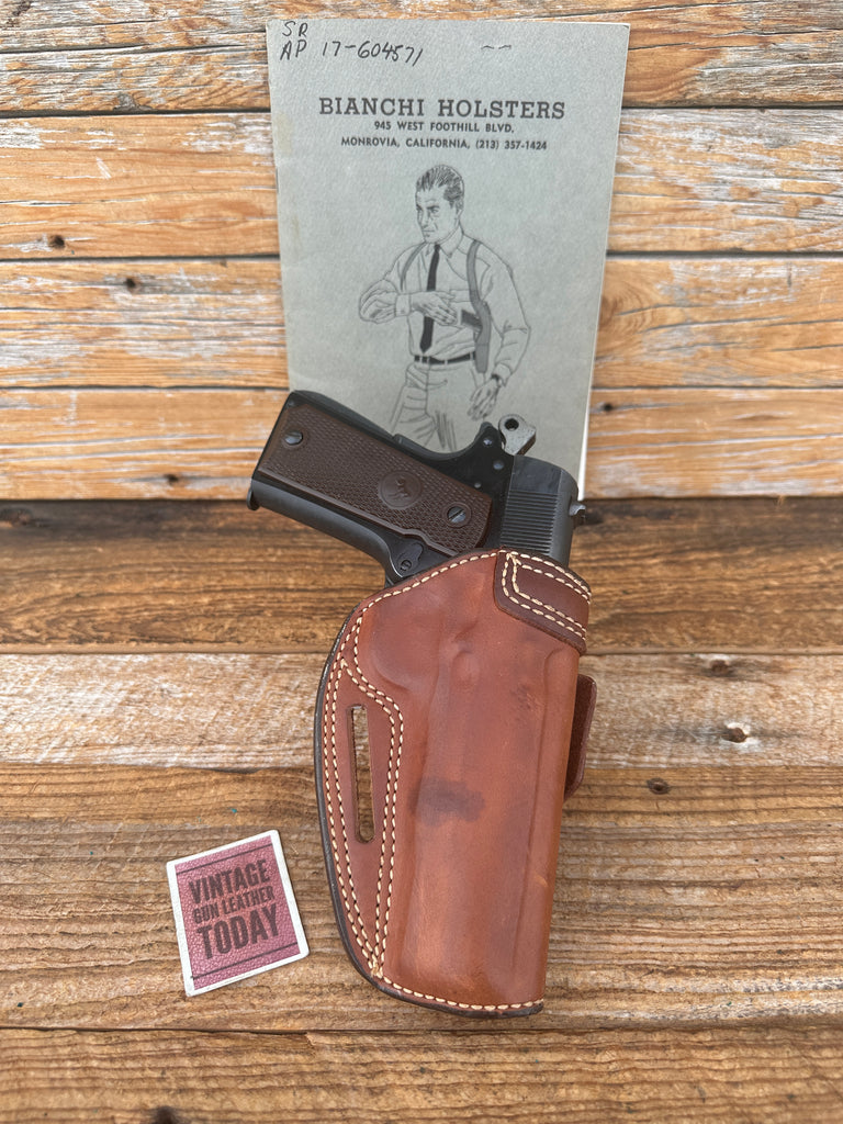 Vintage Bianchi Brown Leather Holster Askins Avenger for Colt Government 1911