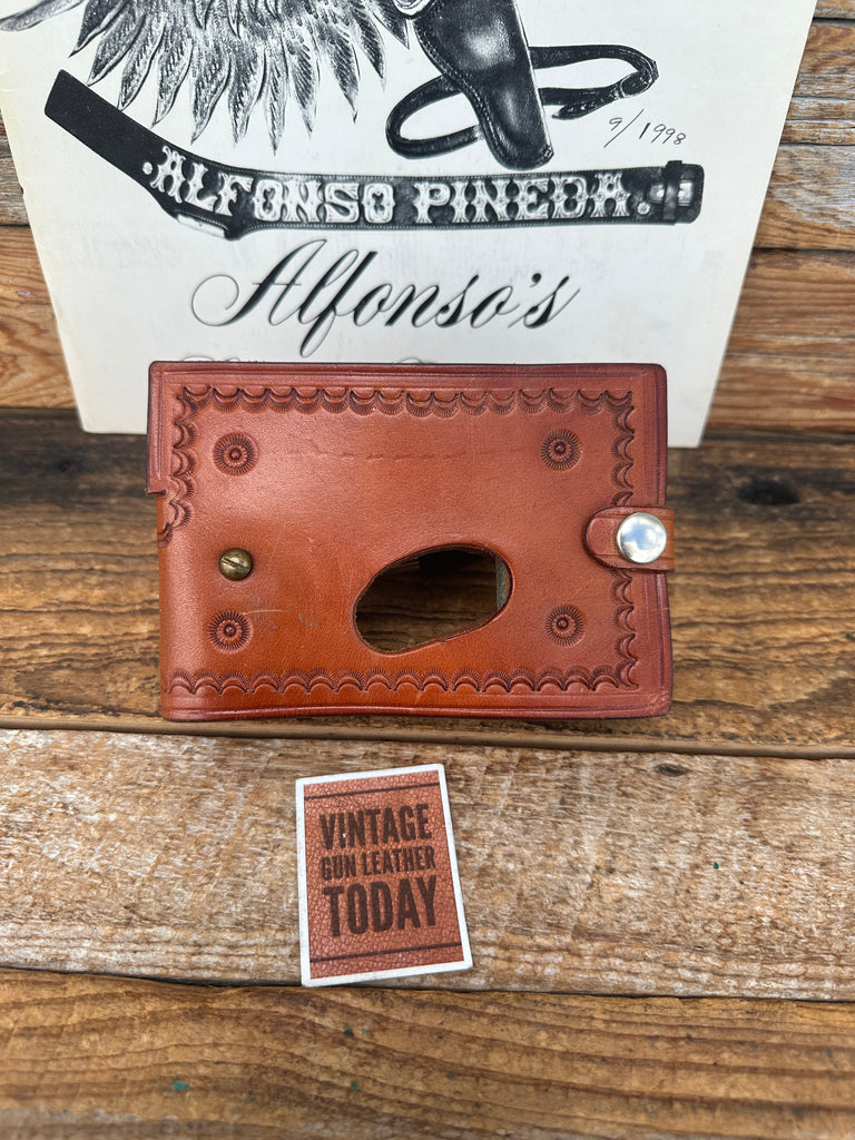 Alfonsos Brown Stamped Leather Wallet Holster For Colt Derringer Right Left