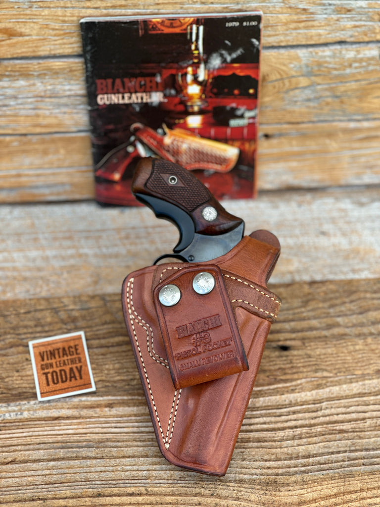 Vintage Bianchi Pistol Pocket IWB Holster For 3" Small Frame Revolver" Right