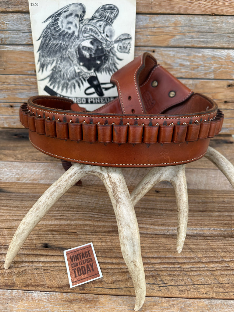 Alfonsos Leather Western Fast Draw Gun Belt Holster 45 LC For Ruger SA Revolver