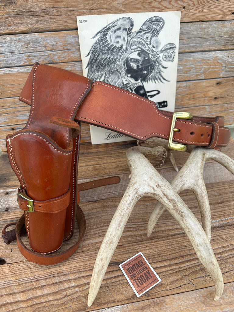 Alfonsos Leather Western Fast Draw Gun Belt Holster 45 LC For Ruger SA Revolver