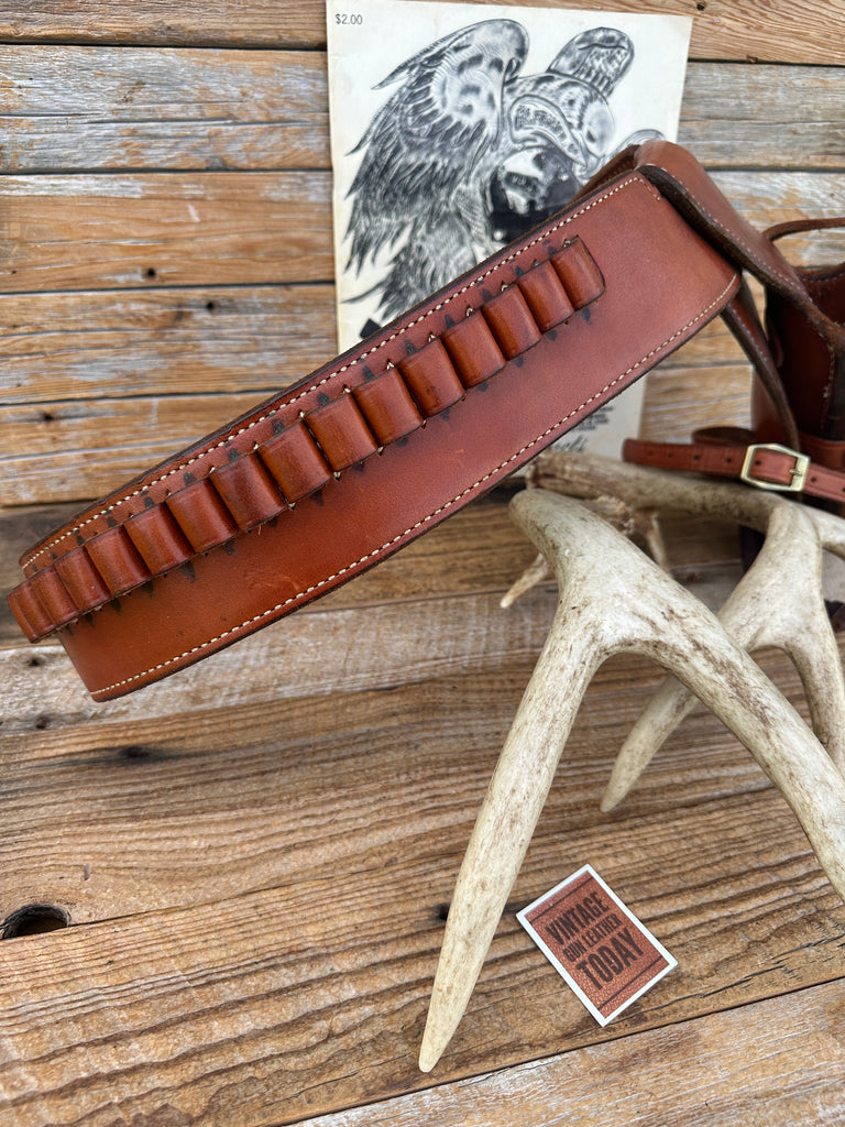 Alfonsos Leather Western Fast Draw Gun Belt Holster 45 LC For Ruger SA Revolver
