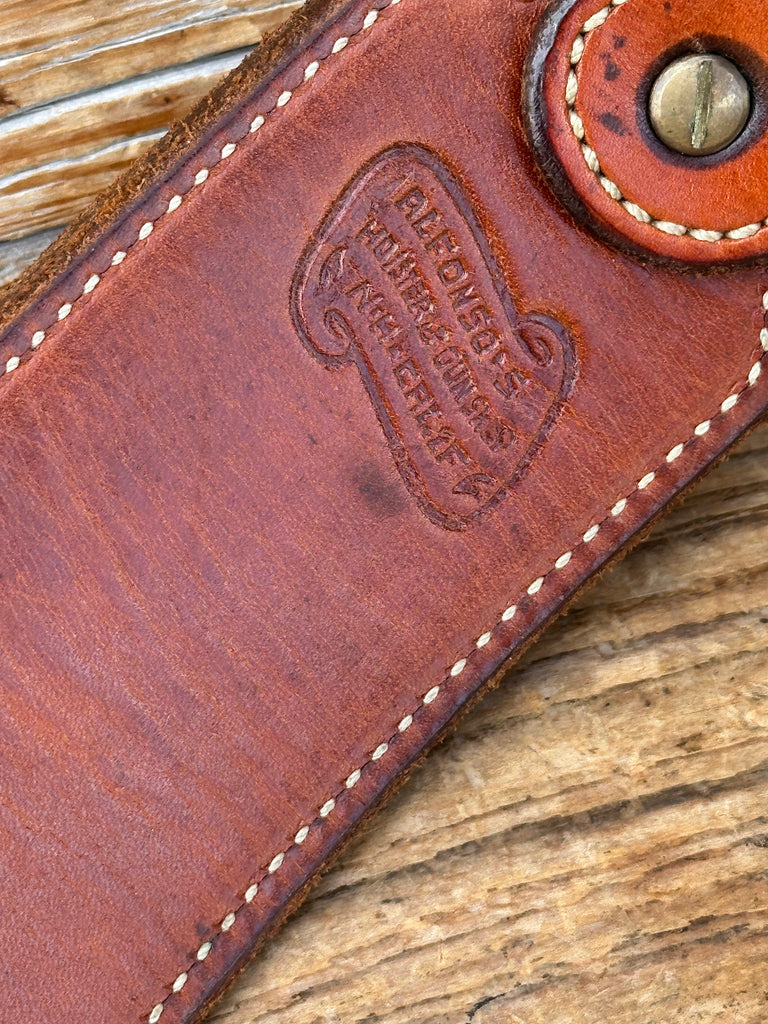 Alfonsos Leather Western Fast Draw Gun Belt Holster 45 LC For Ruger SA Revolver