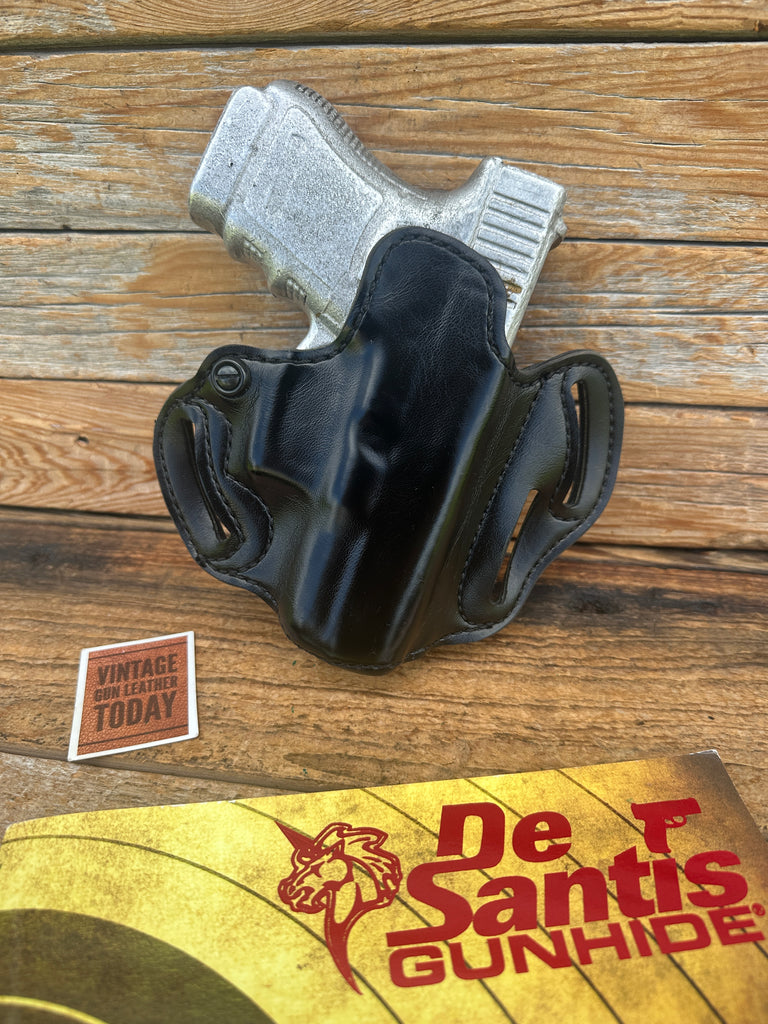Desantis Black Leather Speed 002 Scabbard OWB Holster For GLOCK G29 G30 #3