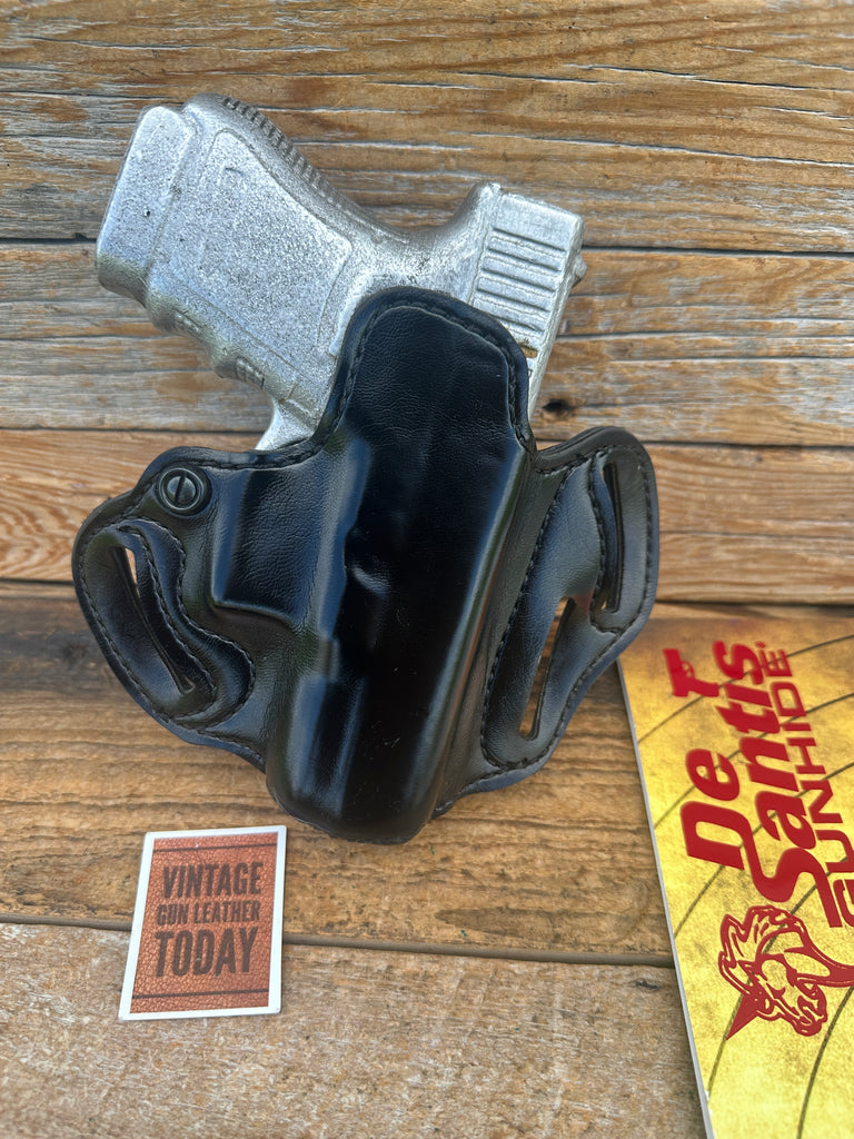 Desantis Black Leather Speed 002 Scabbard OWB Holster For GLOCK G29 G30 #1