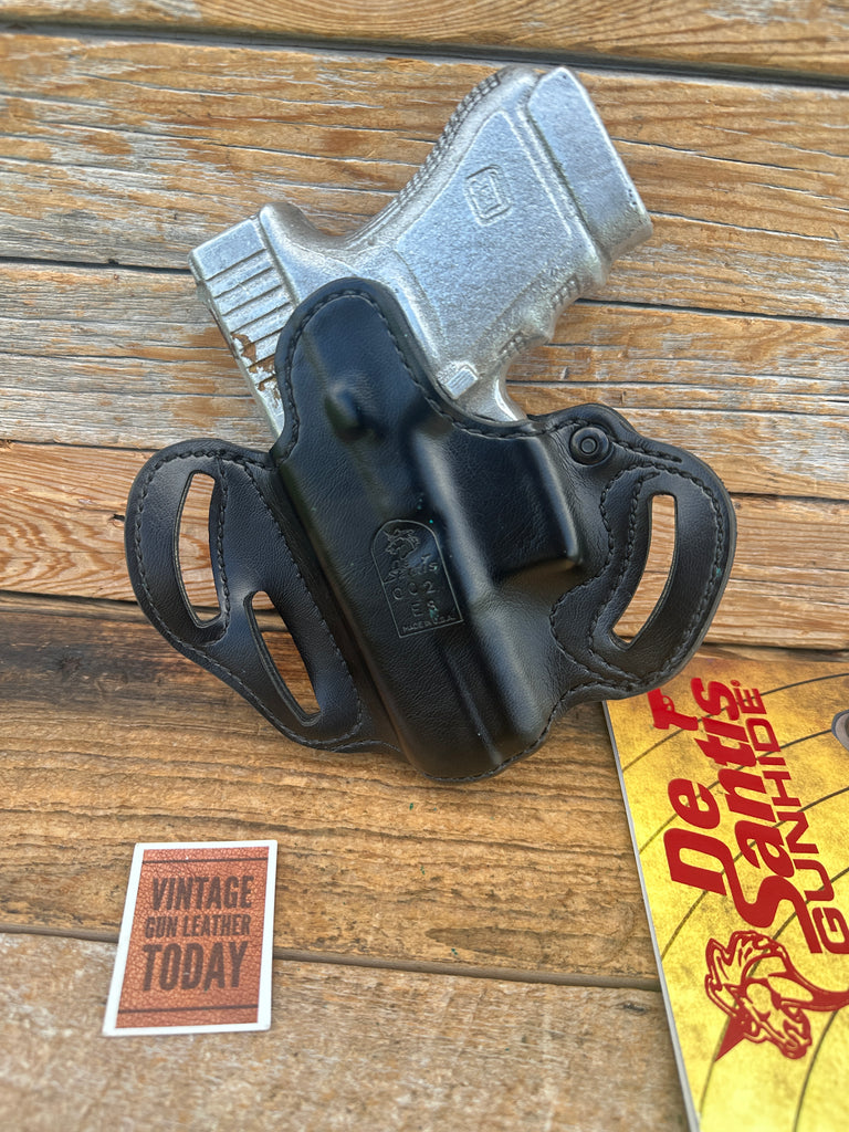 Desantis Black Leather Speed 002 Scabbard OWB Holster For GLOCK G29 G30 #1