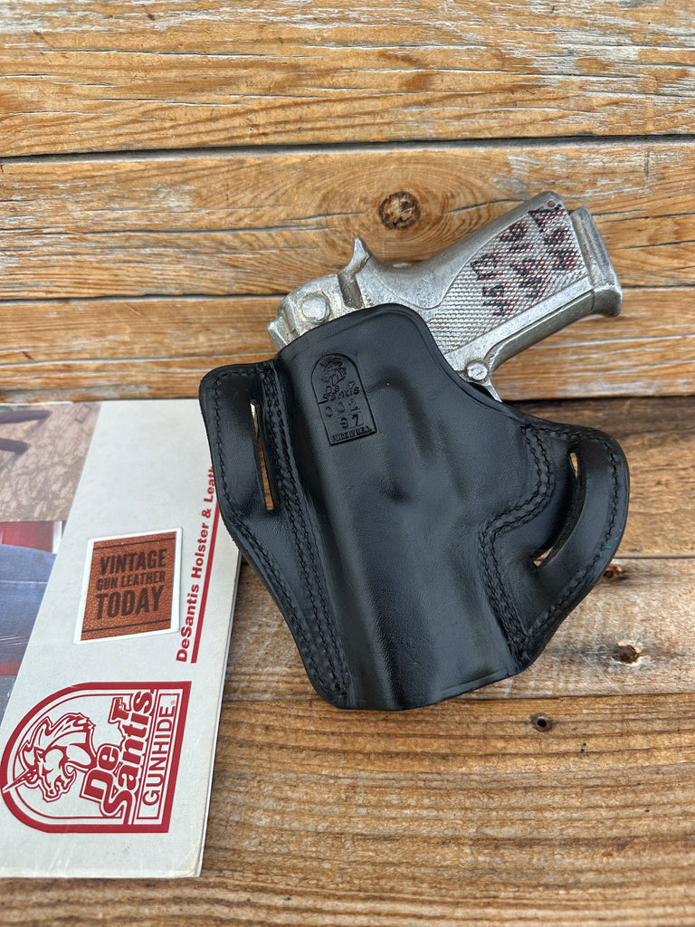 Vintage Desantis Black Leather Speed Scabbard OWB Holster For S&W 4516