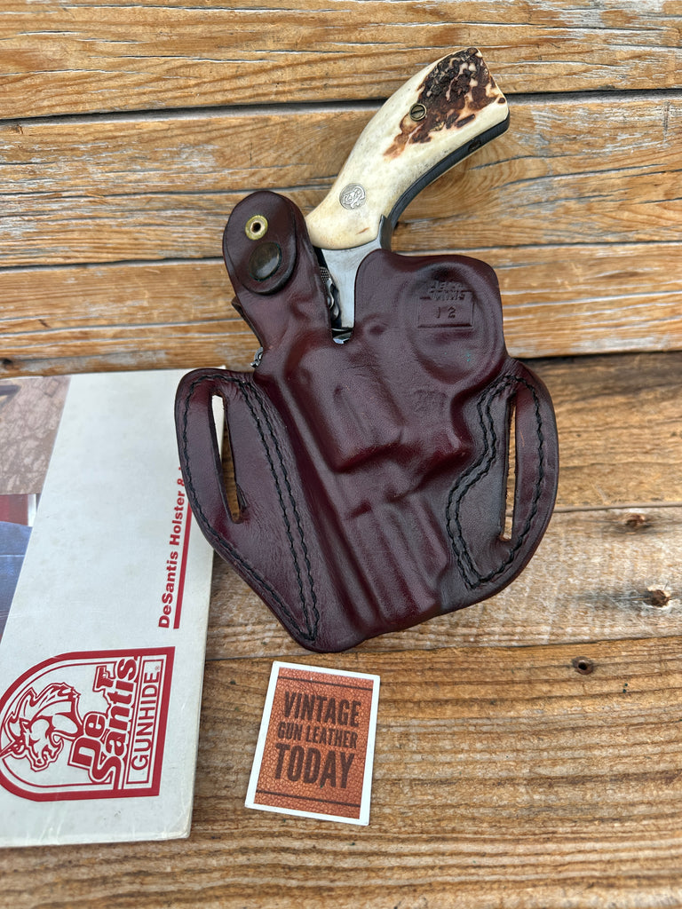 Vintage Desantis Brown Leather TB Scabbard Holster For S&W 2.5" K 19 15 12 10