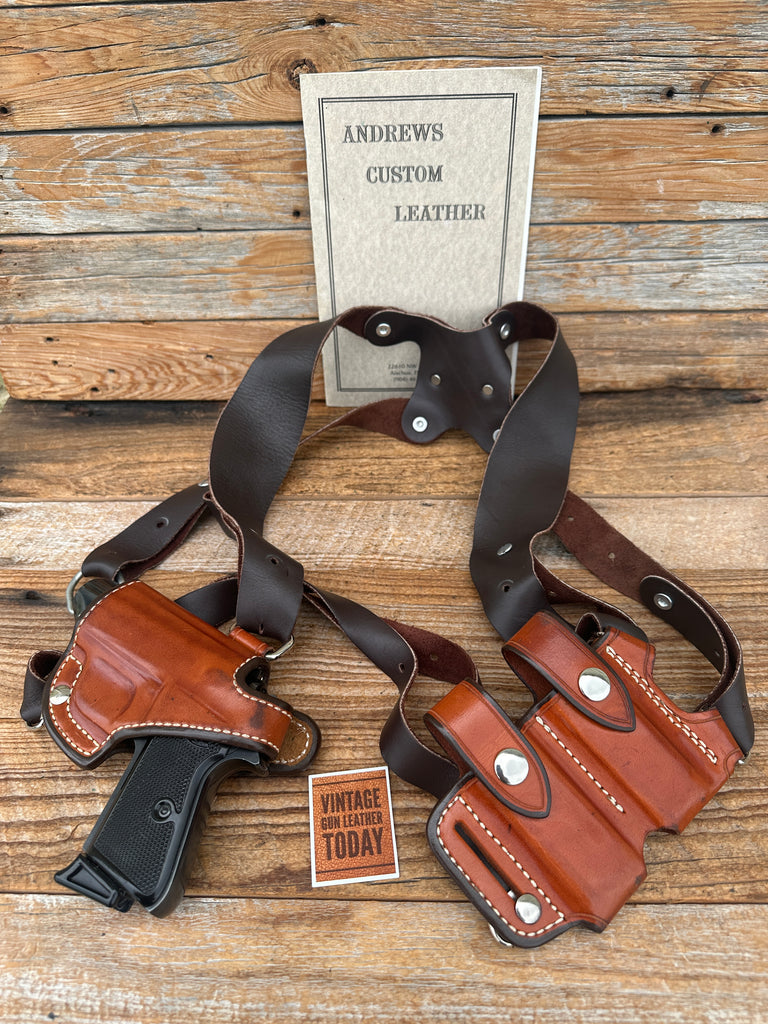 Andrews Brown Leather Shoulder Holster for Walther PPK PPKS PP LEFT
