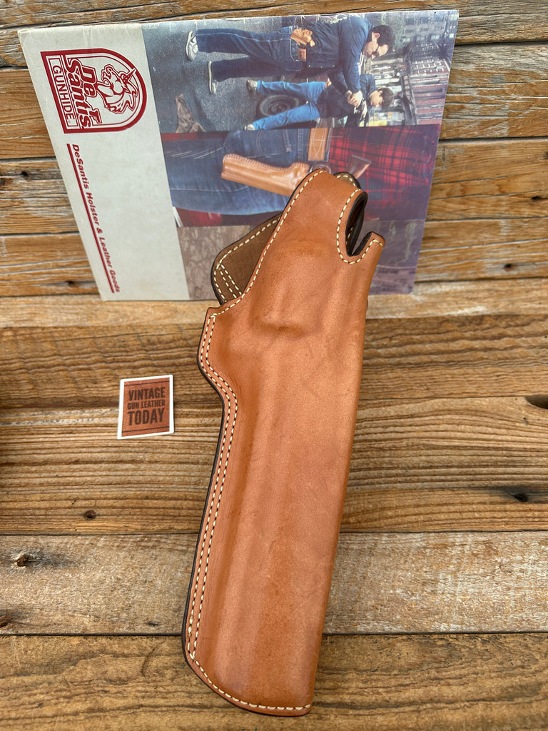 Vintage Desantis Brown Leather Cross Draw Holster For Smith S&W Classic 8.375"