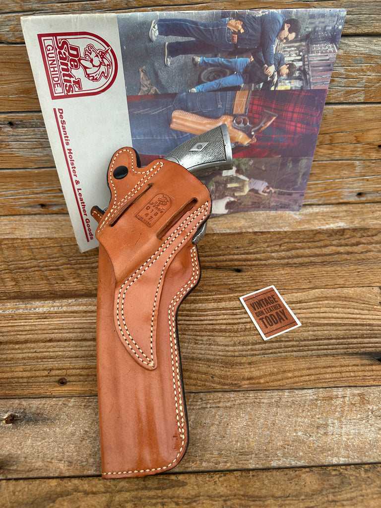 Vintage Desantis Brown Leather Cross Draw Holster For Smith S&W N Frame 28 29 6"