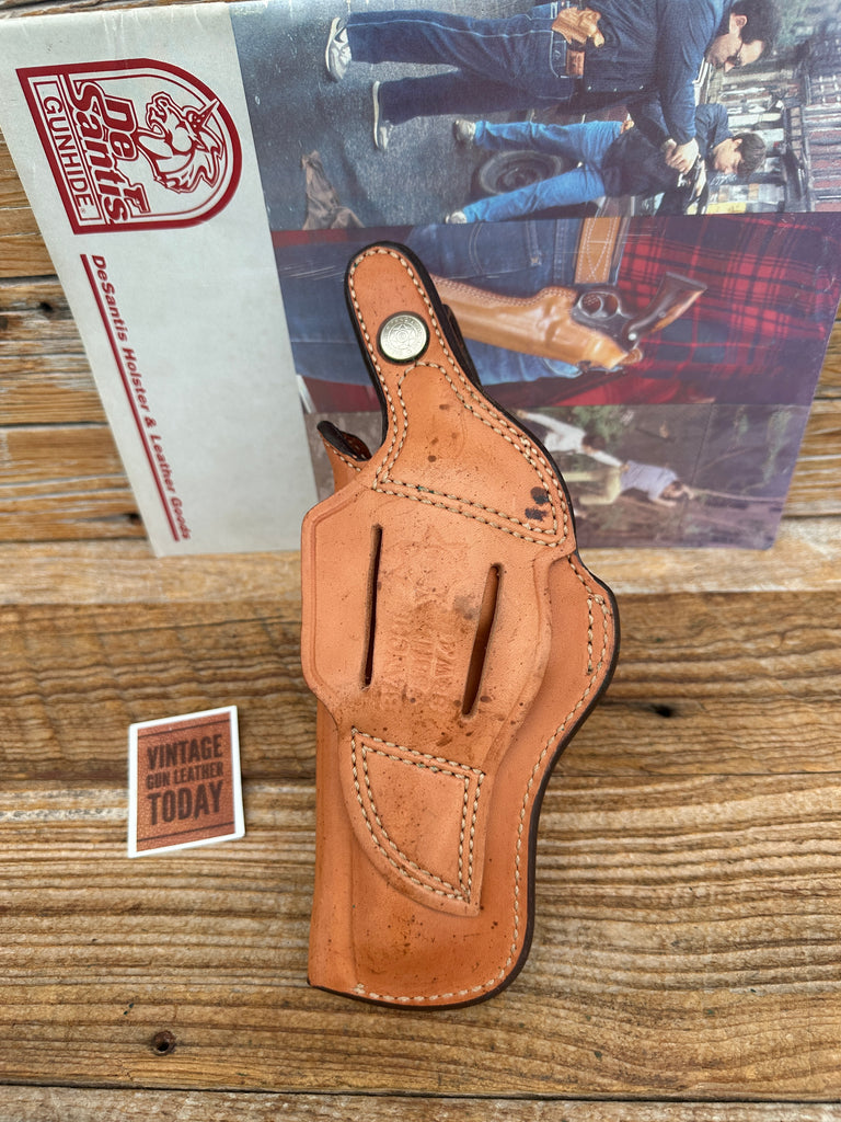 Vintage Bianchi 5BHL Brown Leather Suede Lined Holster for S&W N 4" .44