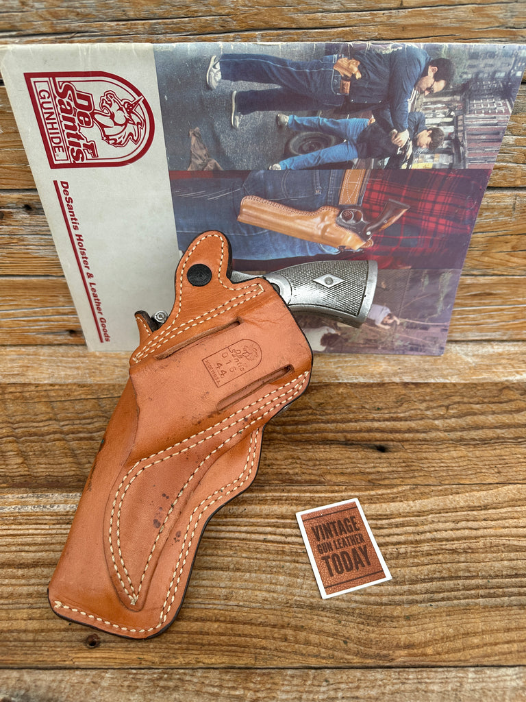 Vintage Desantis Brown Leather Cross Draw Holster For Smith S&W N Frame 28 29 4"