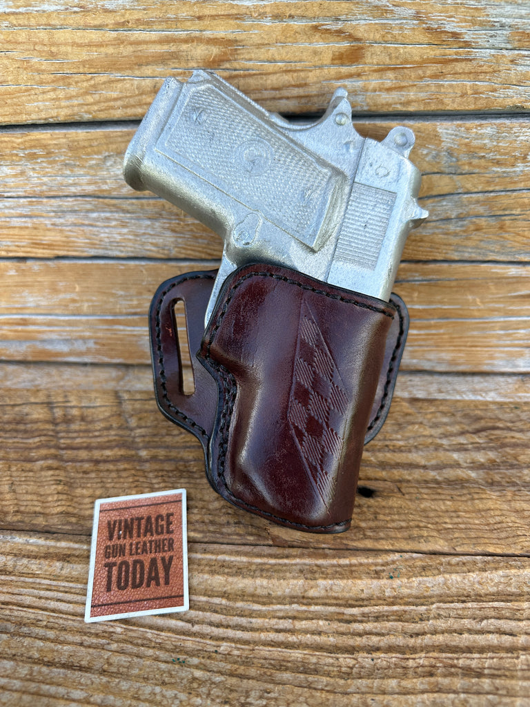 intage Mernickle OWB Lined Stamped Holster For Colt Defender Series 90 Right