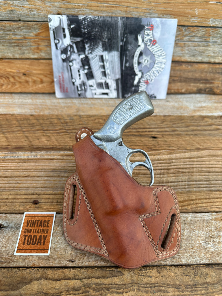 Tex Shoemaker Brown Leather OWB Holster for S&W 649 Bodyguard Revolver LEFT