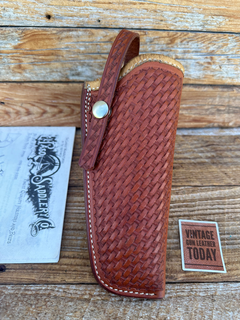 El Paso Saddlery Leather Lined Basket Stamped Holster for Ruger Vaquero 5 1/2"