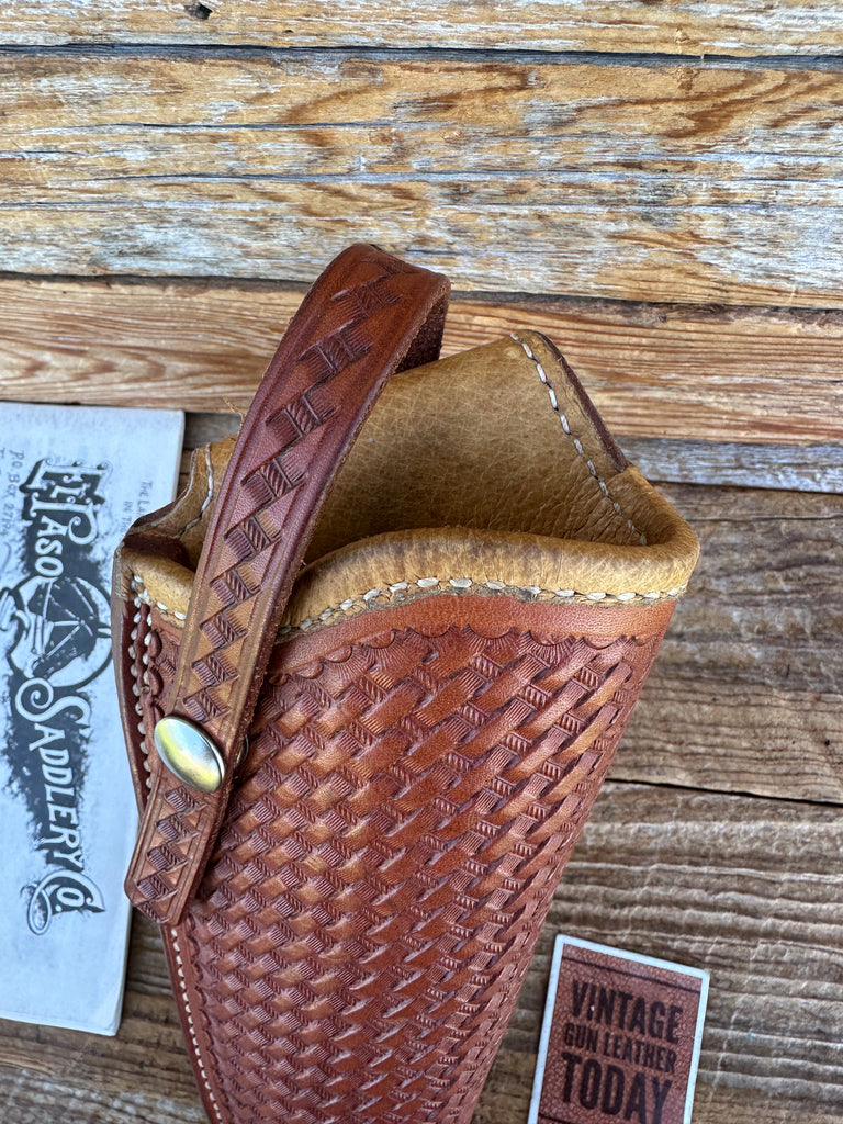 El Paso Saddlery Leather Lined Basket Stamped Holster for Ruger Vaquero 5 1/2"