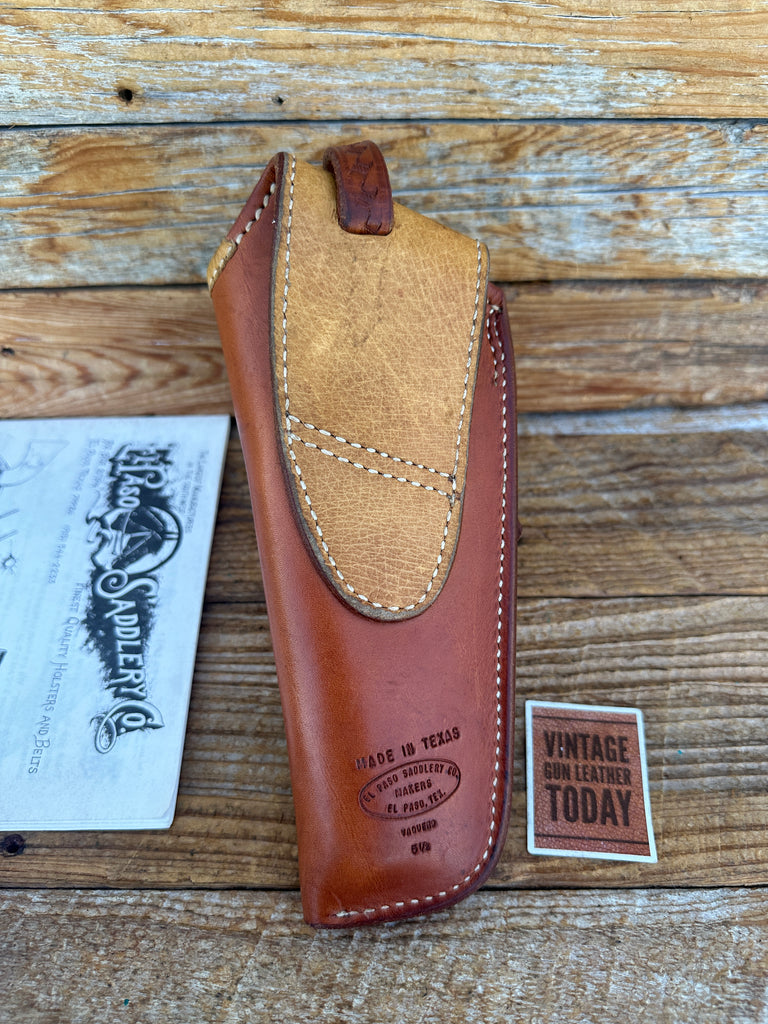 El Paso Saddlery Leather Lined Basket Stamped Holster for Ruger Vaquero 5 1/2"