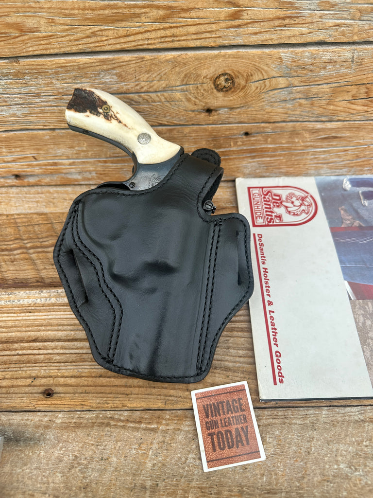 Desantis Thumb Break Scabbard Black Leather For 3" S&W K Revolver