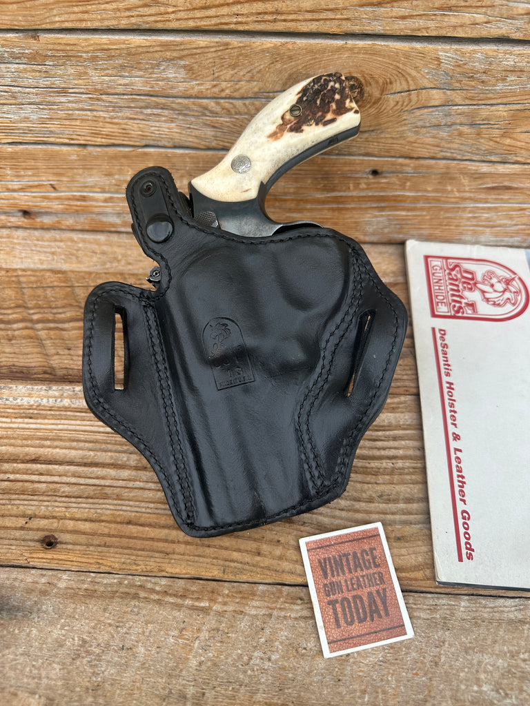 Desantis Thumb Break Scabbard Black Leather For 3" S&W K Revolver