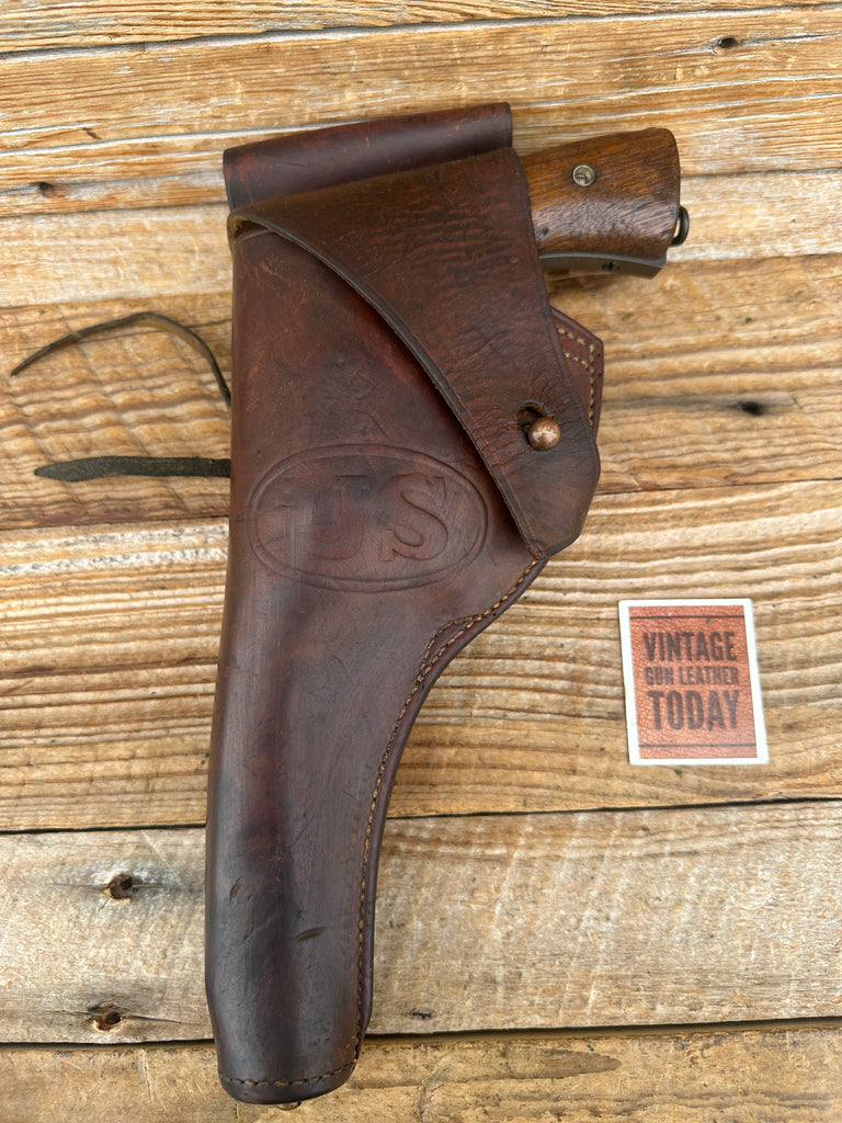 Vintage WW1 Orignal Holster For S&W 1917 US G&K 1917 A.G. Military Flap Holster