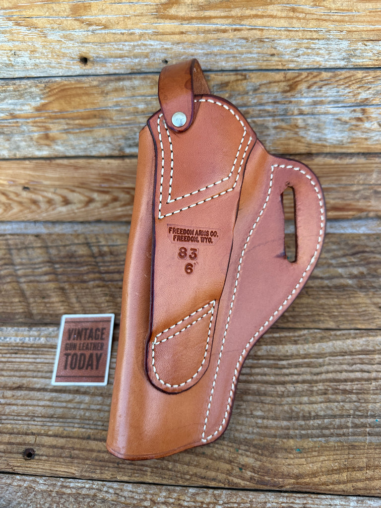 Freedom Arms Brown Leather Holster for FA 83 6" Revolver Right Cross Draw