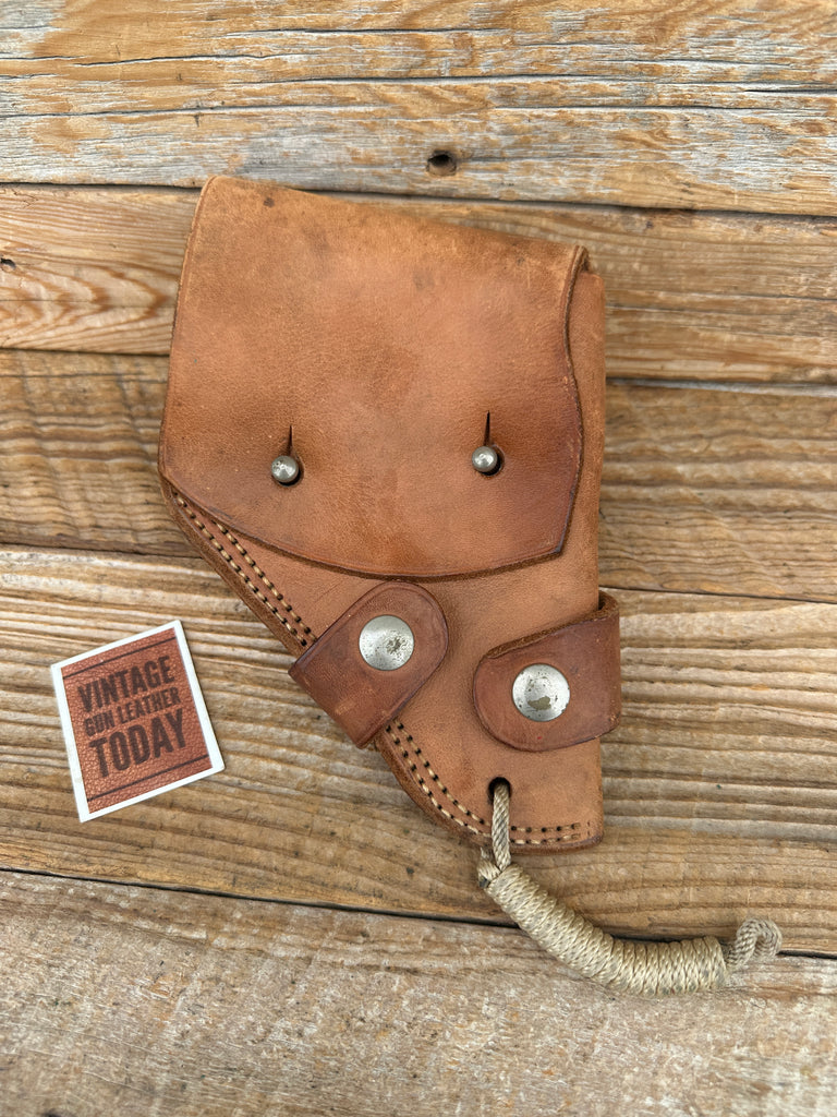 Vintage Brown USAF Leather Aircrewman Military Revolver Belt Holster M13