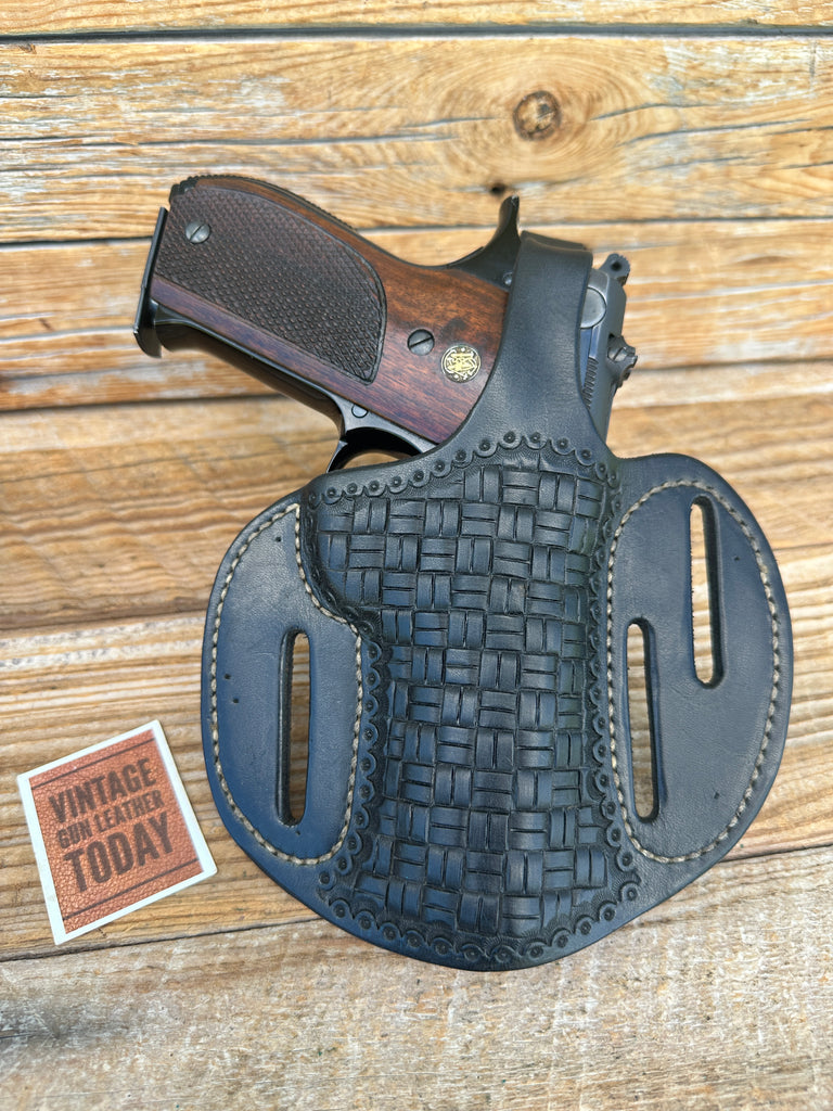 Vintage Andy Anderson Basket Leather Holster for Smith Wesson S&W Model 39