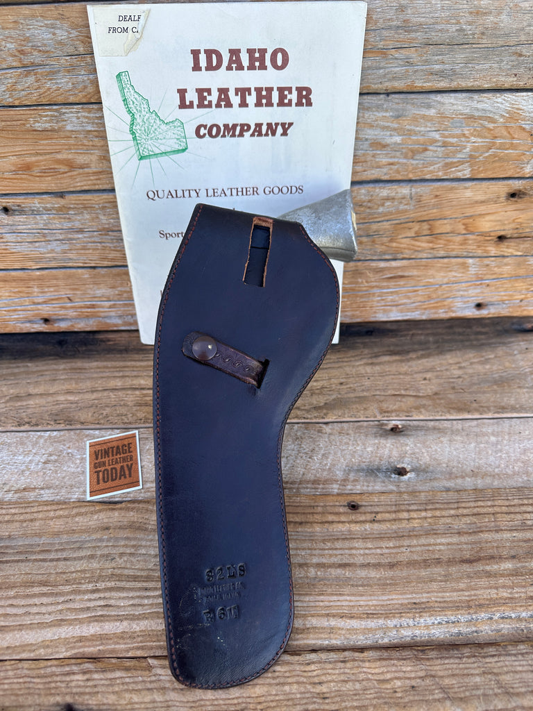 Vintage Idaho Leather Brown Basket Laced Leather Holster for Ruger Single 6 1/2"