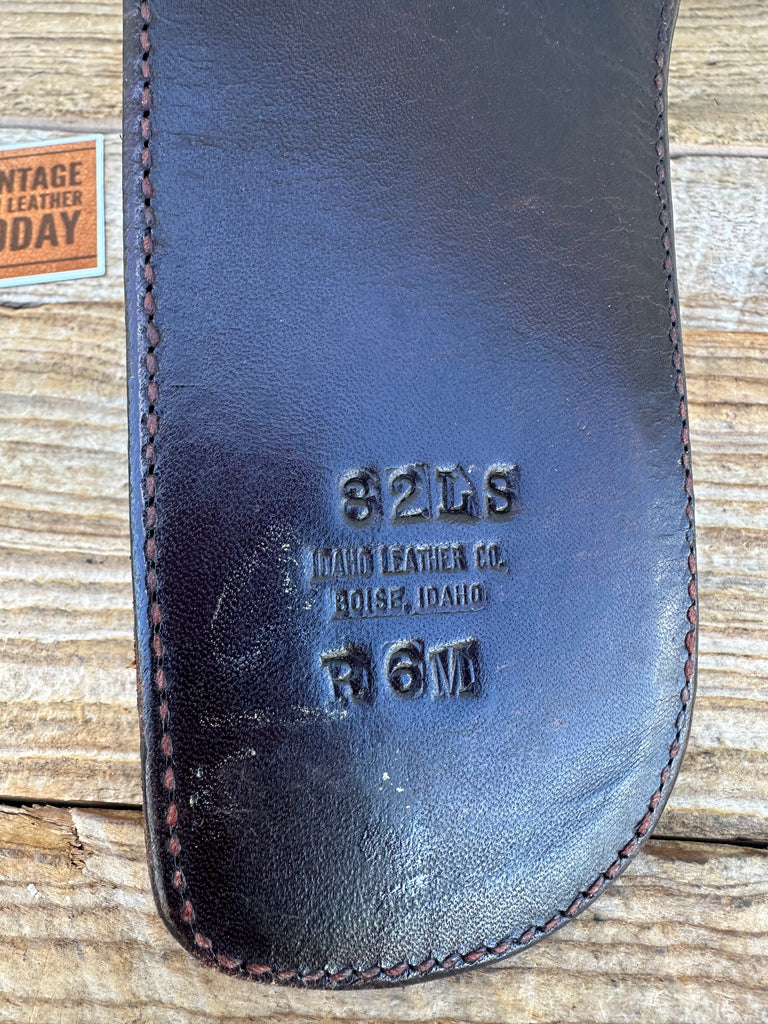 Vintage Idaho Leather Brown Basket Laced Leather Holster for Ruger Single 6 1/2"