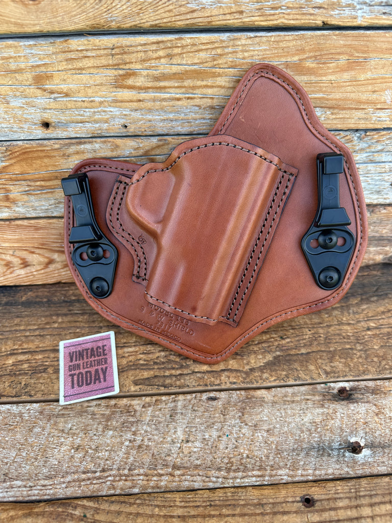 Bianchi Brown Leather Hybrid Allusion IWB Holster For S&W M&P Shield