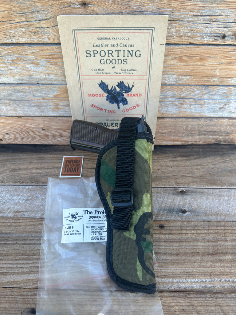 Vintage Brauer Brothers Camouflage For AMT Hi Power 1911 P9S Luger MKI MKII VN