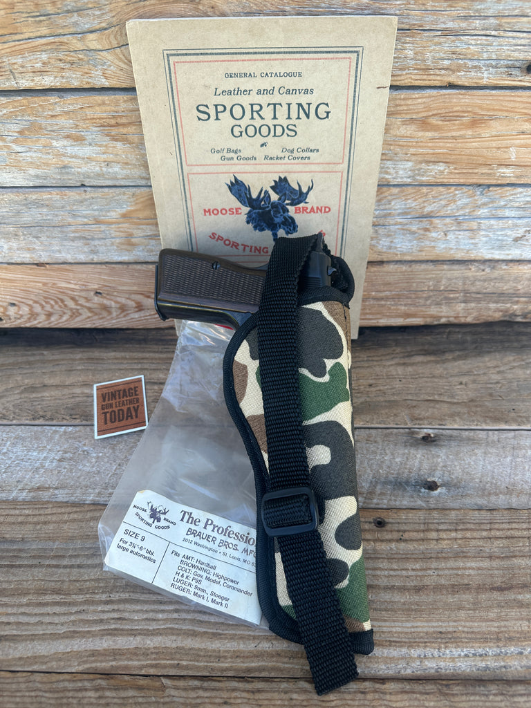 Vintage Brauer Brothers Camouflage For AMT Hi Power 1911 P9S Luger MKI MKII DC